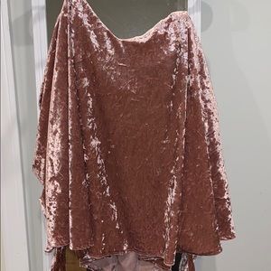 Pink velvet party top